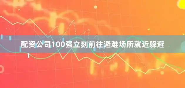 配资公司100强立刻前往避难场所就近躲避