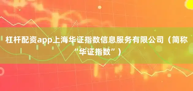 杠杆配资app上海华证指数信息服务有限公司（简称“华证指数”）